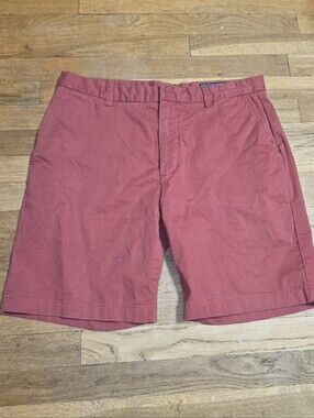 Vineyard Vines Men's Coral-Red Flat Front Chino Shorts